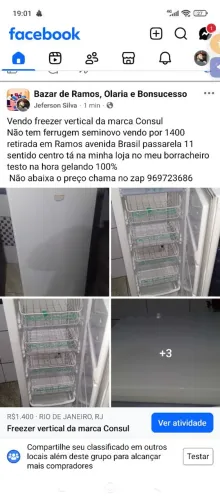 Vendo freezer vertical marca Consul semi-novo