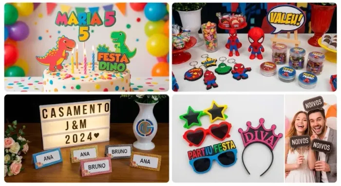 Personalizados 3D para Eventos - Faça seu Orçamento Sem Compromisso!