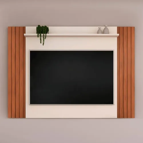 55'' Painel para Tv Ripado + Suporte Flexível