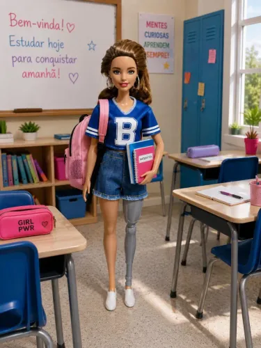 Barbie Mattel com prótese