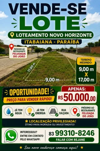 Vendo lotes em Itabaiana