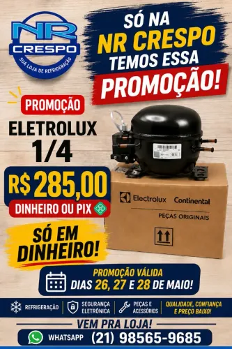 Motor de geladeira na promoção