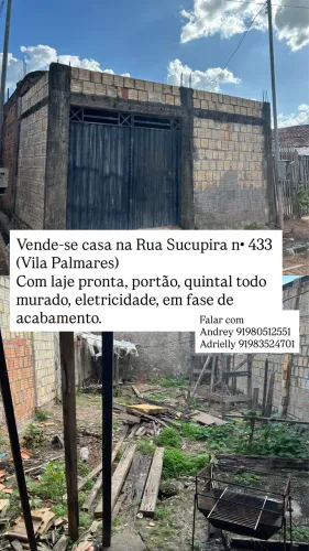Vendo casa em fase de acabamento
