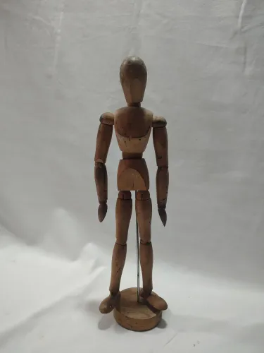 Manequim de Desenho Articulado Antigo 32cm