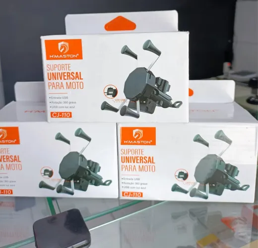 Suporte de celular para moto com carregador