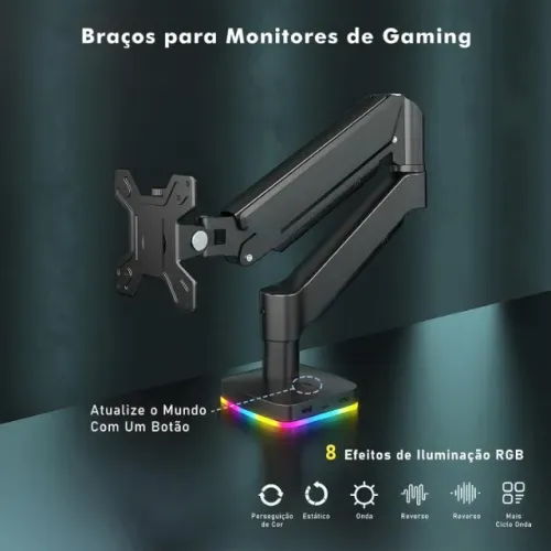 SUPORTE ARTICULADO PARA MONITOR ? PISTÃO A GÁS