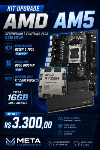 Kit upgrade Am5 Ryzen 5 7600 + b650 + 16gb 6000mhz