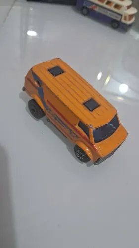 Rara miniatura Matchbox Superfast No. 40 Horse Box bege e laranja anos 70