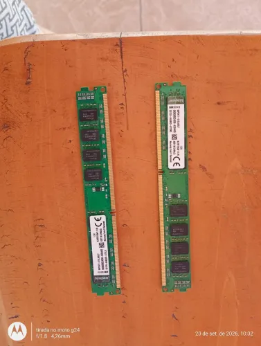 Duas memórias ram 8gb kingston DDR3