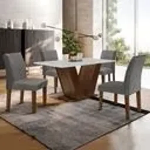 Mesa de Jantar Com 4 Cadeiras Entre Rápida
