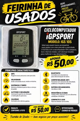 Ciclocomputador seminovo 
