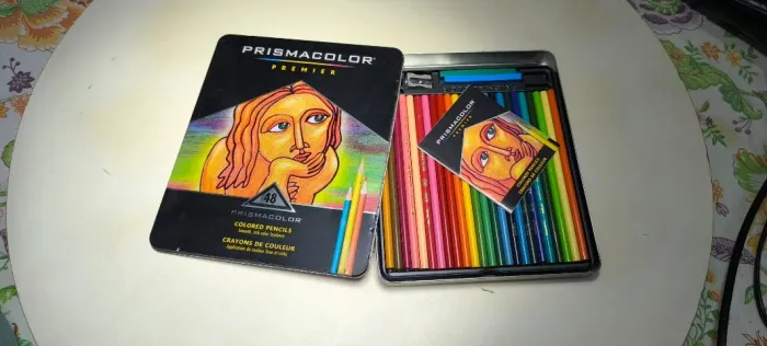  Conjunto de lápis de cor profissional Prismacolor Premier com 48 cores. 