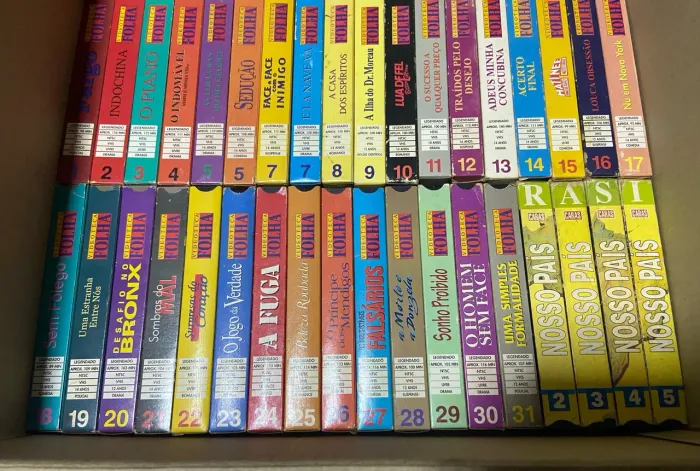 Coleção fitas VHS folha leia a descrição.