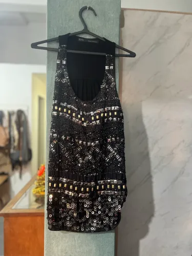 Blusa paetê da zara