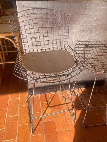 Banquetas altas cromadas mod bertóia