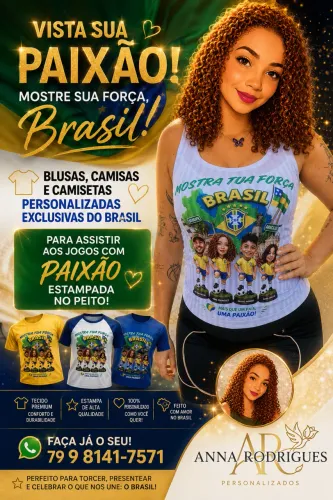 Blusas e camisas do Brasil personalizadas