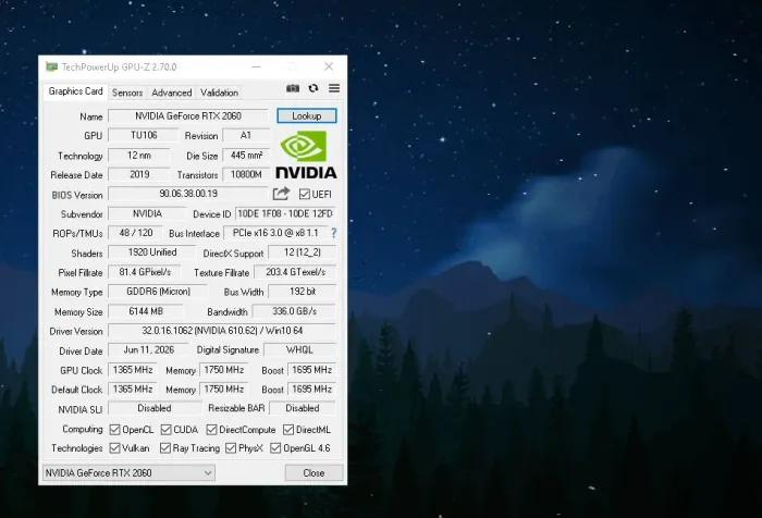 rtx 2060 6gb