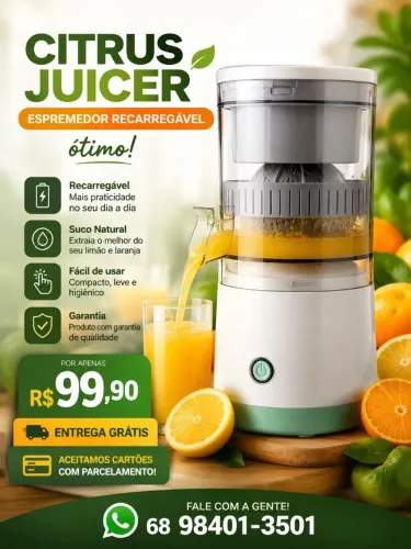 Espremedor Recarregável! Citrus Juicer