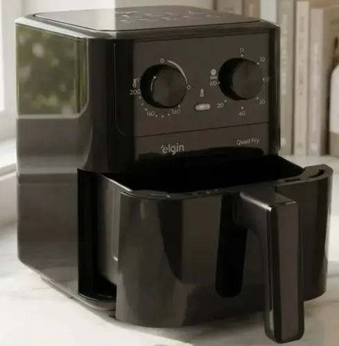 NOVA - Fritadeira Elétrica Air Fryer Quad Fry Elgin 4,2 L, 1400w (lacrado na caixa)