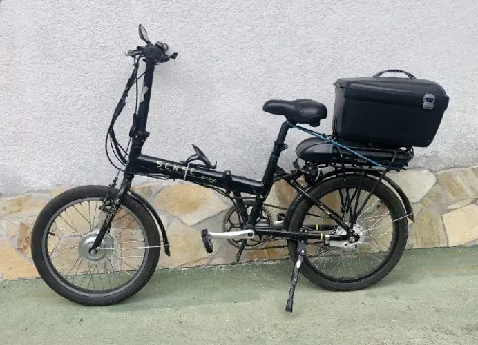 bicicleta elétrica dobrável. Lítio