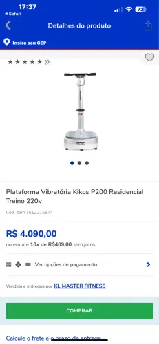 Equip Ginastica KIKO Plataforma Vibratória