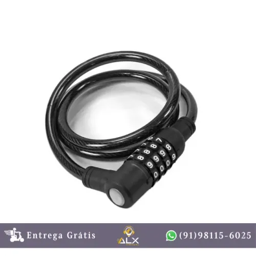 Cadeado Bike Capacete Moto Brasfort 10mmx1m Espiral Com Segredo *ENTREGA GRÁTIS*