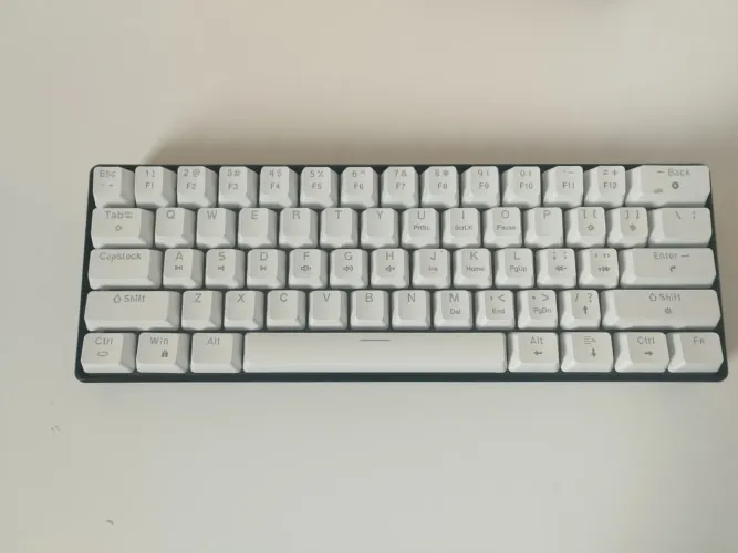 Teclados atlas 60% force one branco led de várias cores