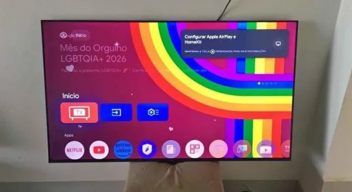 Tv 55 Tcl Google tv Android 4k - Passo cartão e Pego TV menor no Negócio