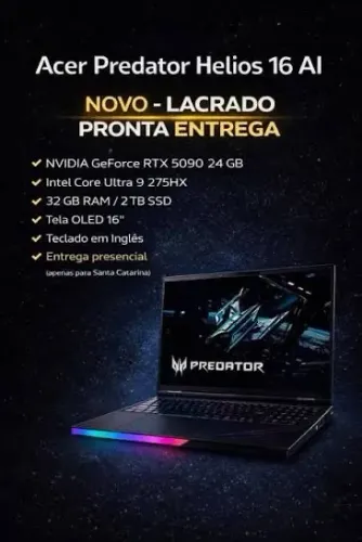 Acer Predator Helios RTX 5090 - Novo na caixa 