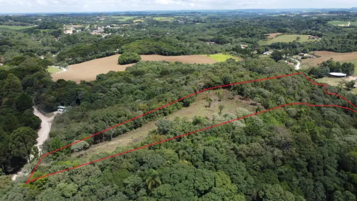 Chácara Bugre Balsa Nova, 21.662m², asfalto, 19 min Parque Barigui, doc. Ok, linda vista.