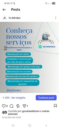 Manutenção em blindex em geral 