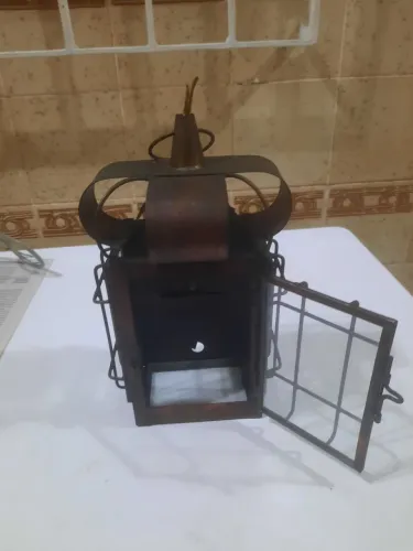 LUMINÁRIA VINTAGE PODE SER INSTALADA NA PAREDE OU SUSPENSA VERDADEIRA RARIDADE MUITO TOP