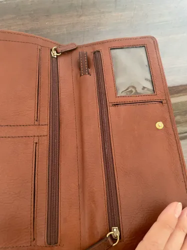 Bolsa Clutch flap Michael Kros marrom original