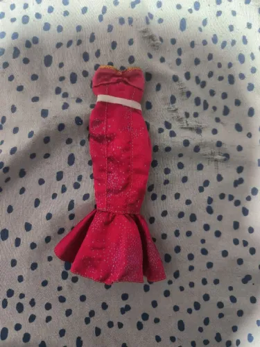 Acessório Boneca Barbie Vestido Vermelho 