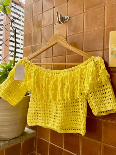 Cropped de crochê