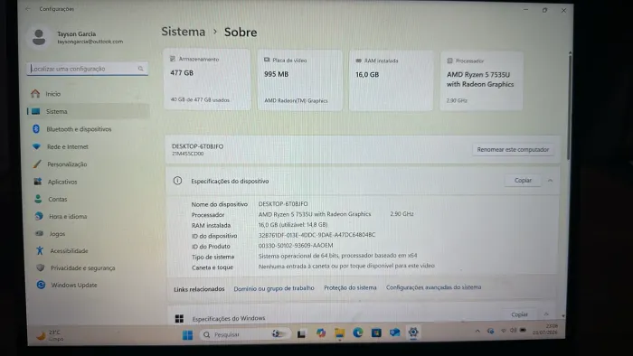Notebook Lenovo ThinkPad Alto Desempenho