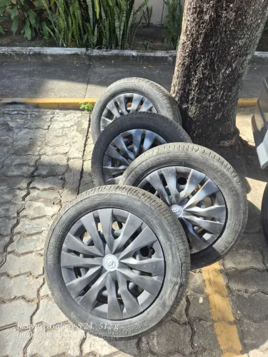 4 rodas ferro aro 15 + 4 pneus novos 185 / 60.