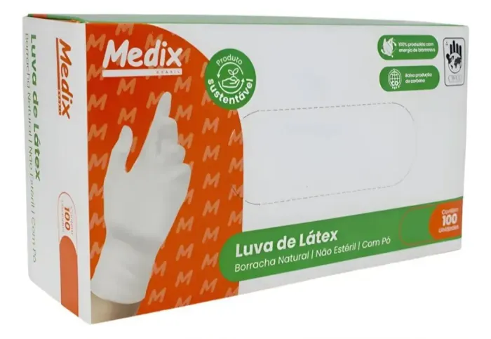 Luvas de látex Medix com pó 