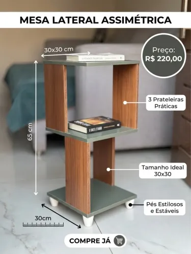 Mesa lateral em MDF