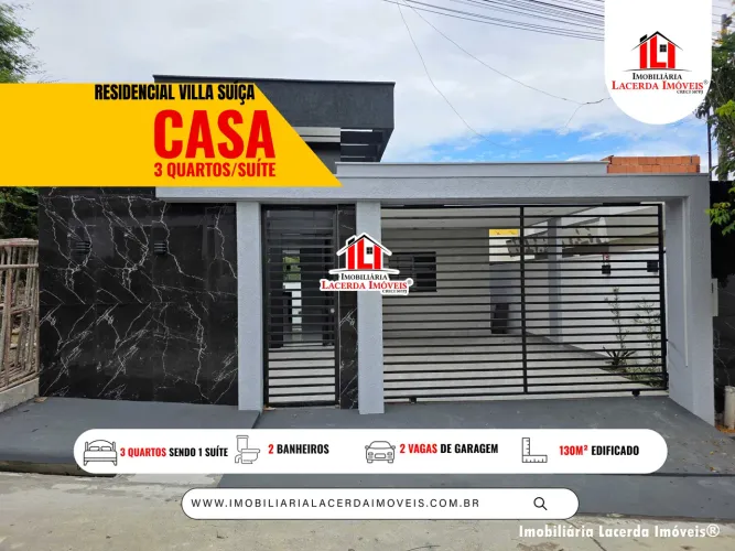 Villa Suíça, Casa Térrea 3 Quartos Sendo 1 Suíte com Quintal e Área Verde