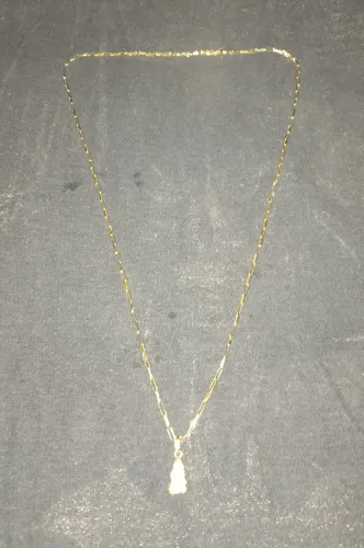 Cordão e pingente ouro 18