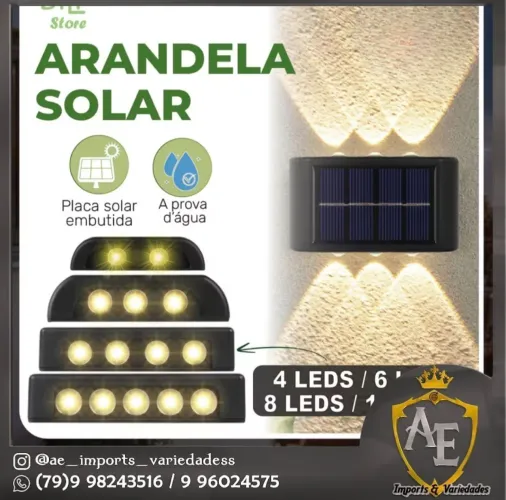 Arandelas de energia solar