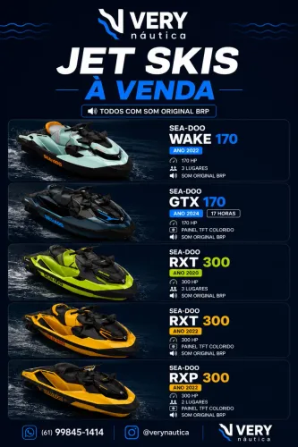Jet Ski Sea-Doo à Venda | RXT 300, RXP 300, GTX 170 e Wake 170