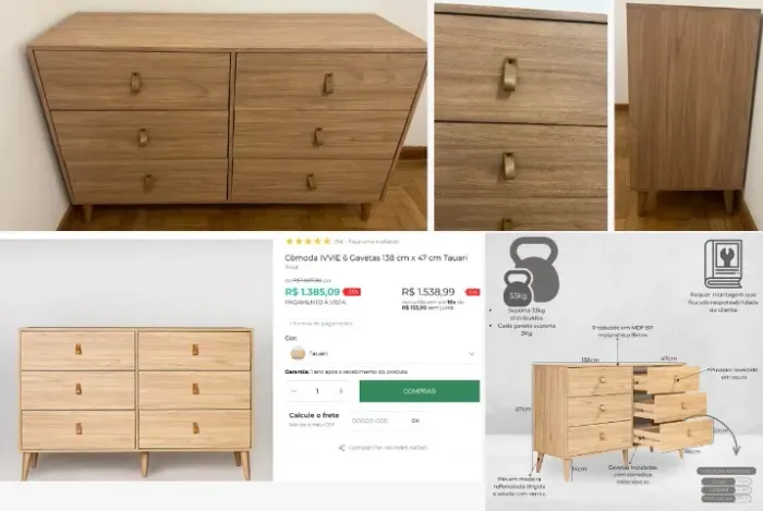 Cômoda da Casavee em ótimo estado