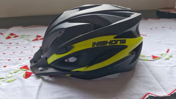 Capacete Bicicleta Highone Preto/Néon Tamanho 54-57 M