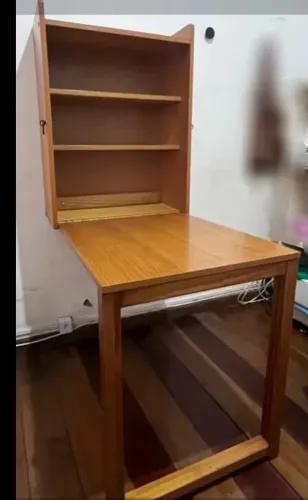 Mesa estante de parede madeira Tok Stok