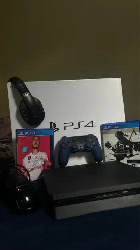 PLAYSTATION 4 SLIM + 12 JOGOS
