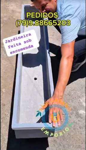 Jardineira e Vasos de Cimento para Plantas - Sob encomenda