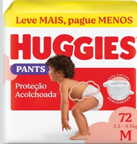 Vendo 2 pacotão de Fralda Huggies Com 72 unidades cada, tamanho M