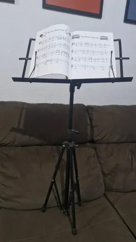Suporte Para Partitura Hayonik SP100 Preto Dobrável com Estojo